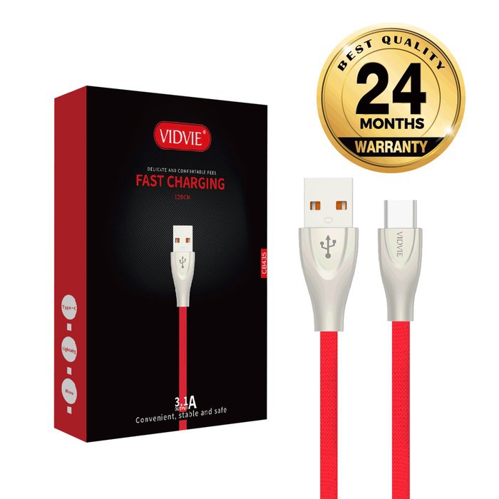 Cable Charge VIDVIE Type-c CB435 tc Fast Charging 3.1A - Kabel data android