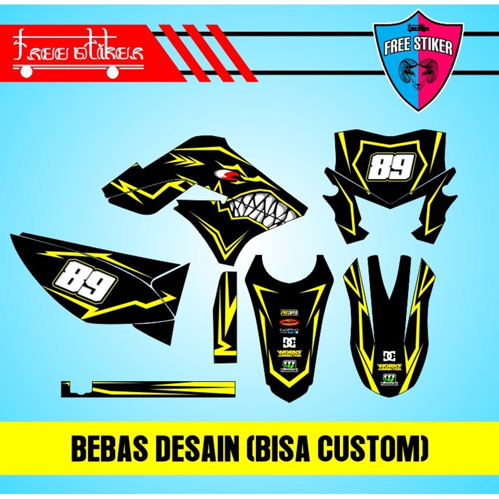 DECAL STICKER KLX 150 SHARK Bagusuio
