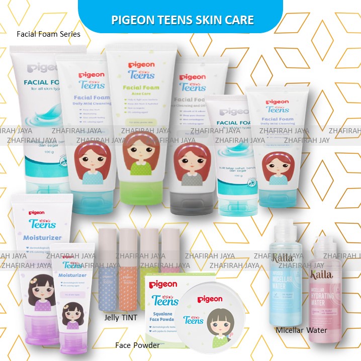 ❤ZJ❤ PIGEON FACIAL FOAM Sabun Cuci Muka PIGEON untuk Kulit Sensitif Berjerawat dan Berminyak - PIGEON Teens Moisturizer 20gr 50gr Pelembab Wajah Muka PIGEON - Bedak Remaja PIGEON dan KAILA - COMPACT POWDER PIGEON dan KAILA - Jelly Tint PIgeon