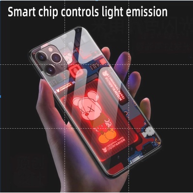 Mobile Phone Case For IPhone 12 11 Pro XS MAX XR LED Light Case Shockproof