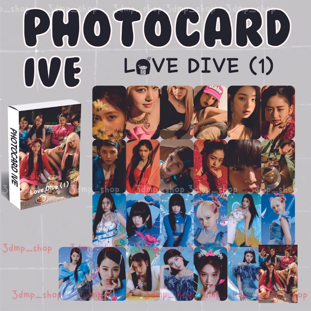 [25 lembar] Photocard lomocard photo lomo card Ive love dive after like i've summer