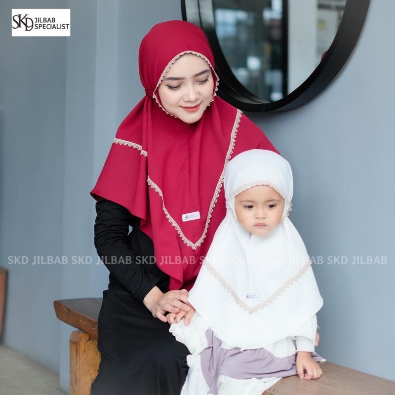 SKD | Khimar DUMBO QUEEN RENDA (Dewasa / Kids)