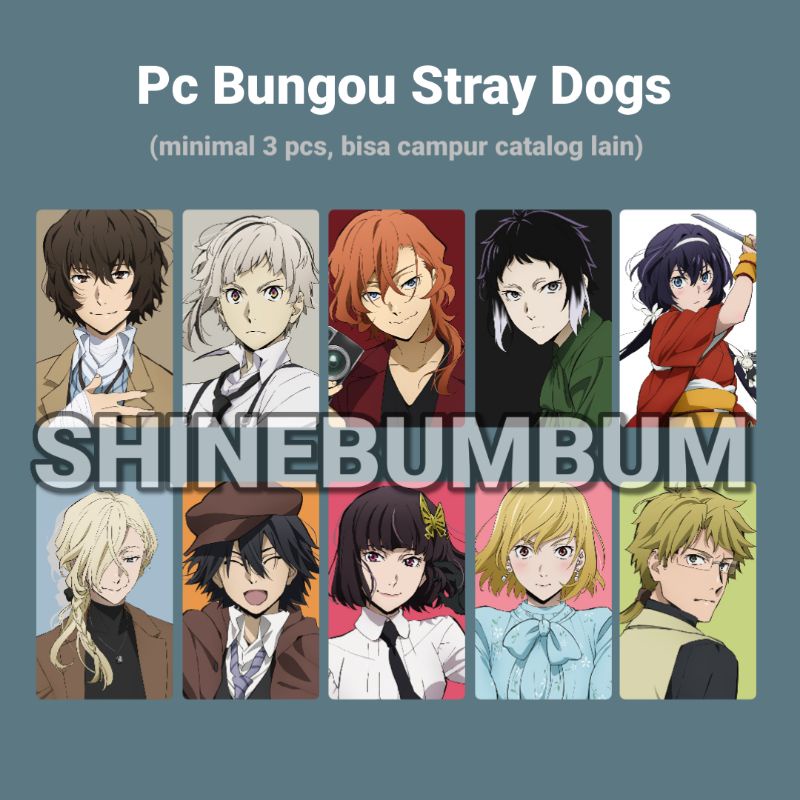 Photocard Anime Bungou Stray Dogs (2 sisi)