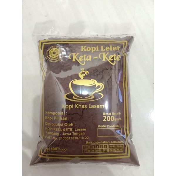 KOPI LELET KETA KETE KHAS LASEM REMBANG 250 GRAM 200 GRAM