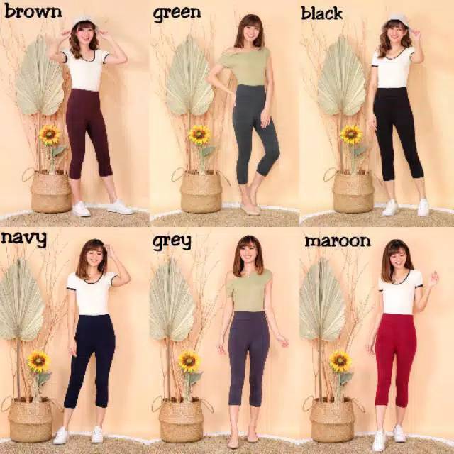 Celana Legging Wanita | Legging Polos 7per8 | Legging Jumbo | Legging Tebal | Legging Pendek 7/8 | Legging 7/8 Polos