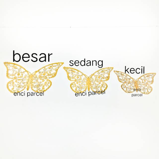 Kupu-kupu gold / sticker kupu-kupu