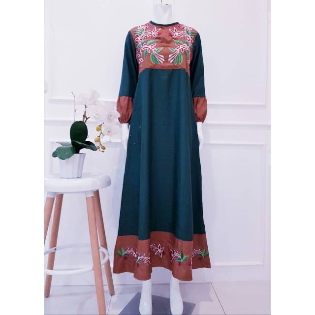 Gamis ima toyobo dng bordir by ednes Kayla (booked)