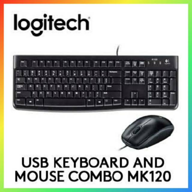 Logitech MK120 Combo Set Wired (Keyboard + Mouse)