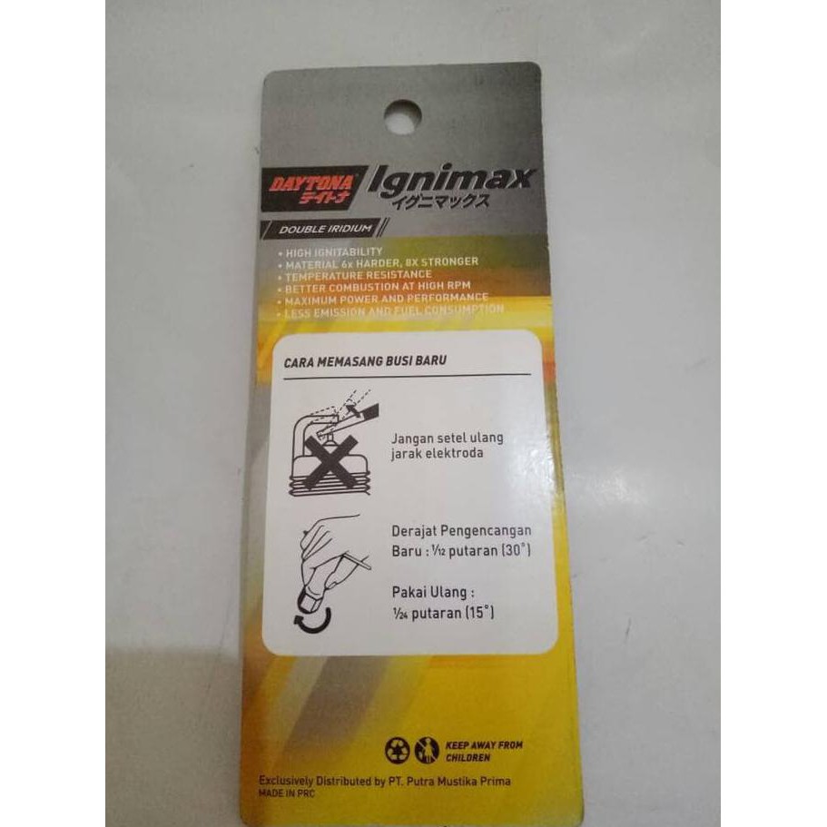 Sm149788- Busi Racing Daytona Double Iridium Cpr9Ea-9 Untukcbr250 Nmax Mx135 Dll F5W79Y8S