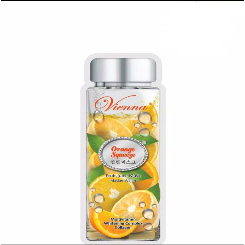 VIENNA FRUIT JUICE FACE MASK SHEET ORANGE SQUEEZE - 1 SHEET
