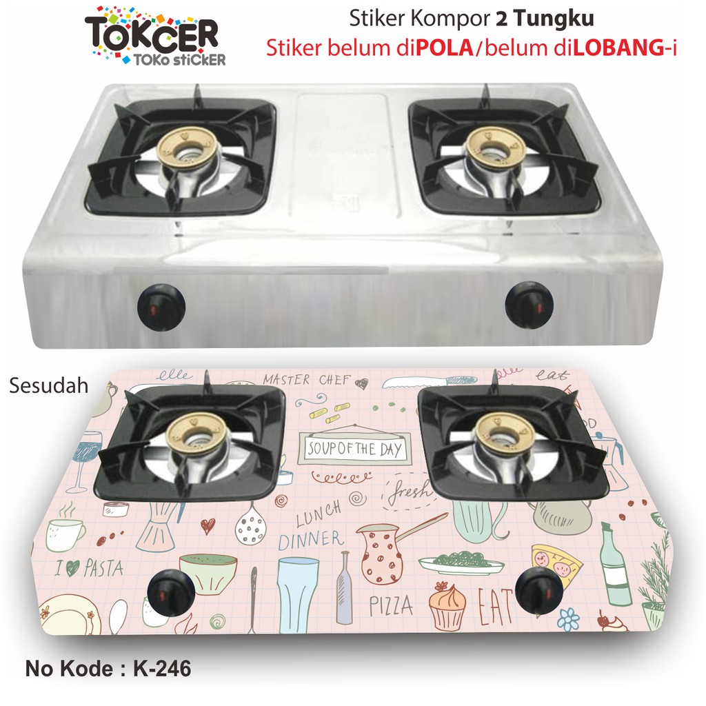 Stiker Kompor 2 Tungku Masterchef SHABBY