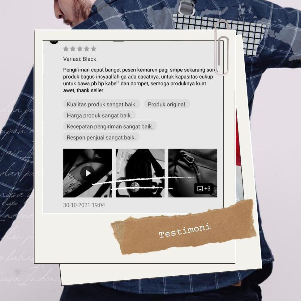 {CKR.15Jl22c} CHORAL waistbag Rex 2.0 | Tas Pinggang pria ORIGINAL | waistbag WATER RESISTANT | TAS 