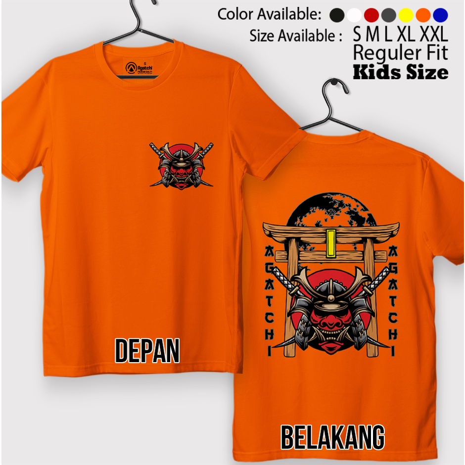 Moon Gate Samurai , Baju Anak / Kaos Distro / Kaos Atasan Anak Laki Laki / Kids T Shirt