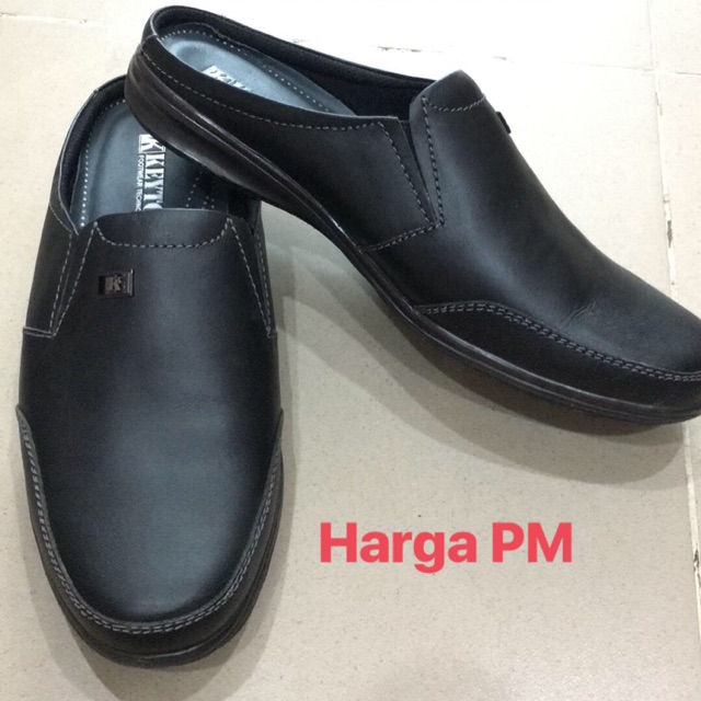 Keyton sepatu sendal pria kulit asli,jaminan ori keyton