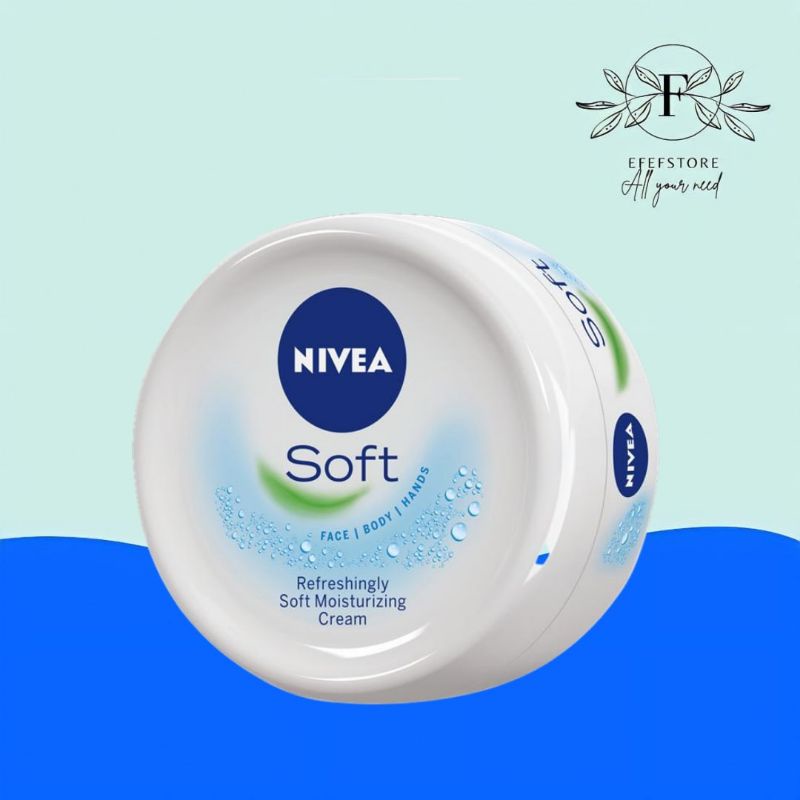 Nivea Soft Cream &amp; Moisturizer 50ml 100ml - Soft Blue Jar