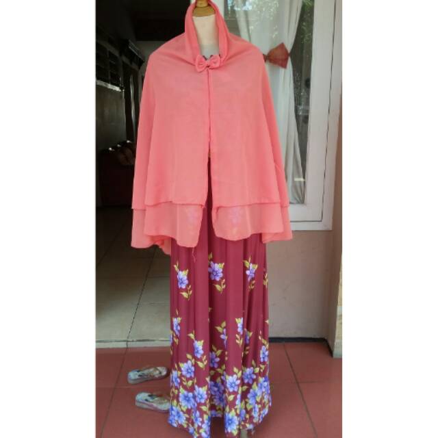 Gamis syari set hijab /Gamis set khimar