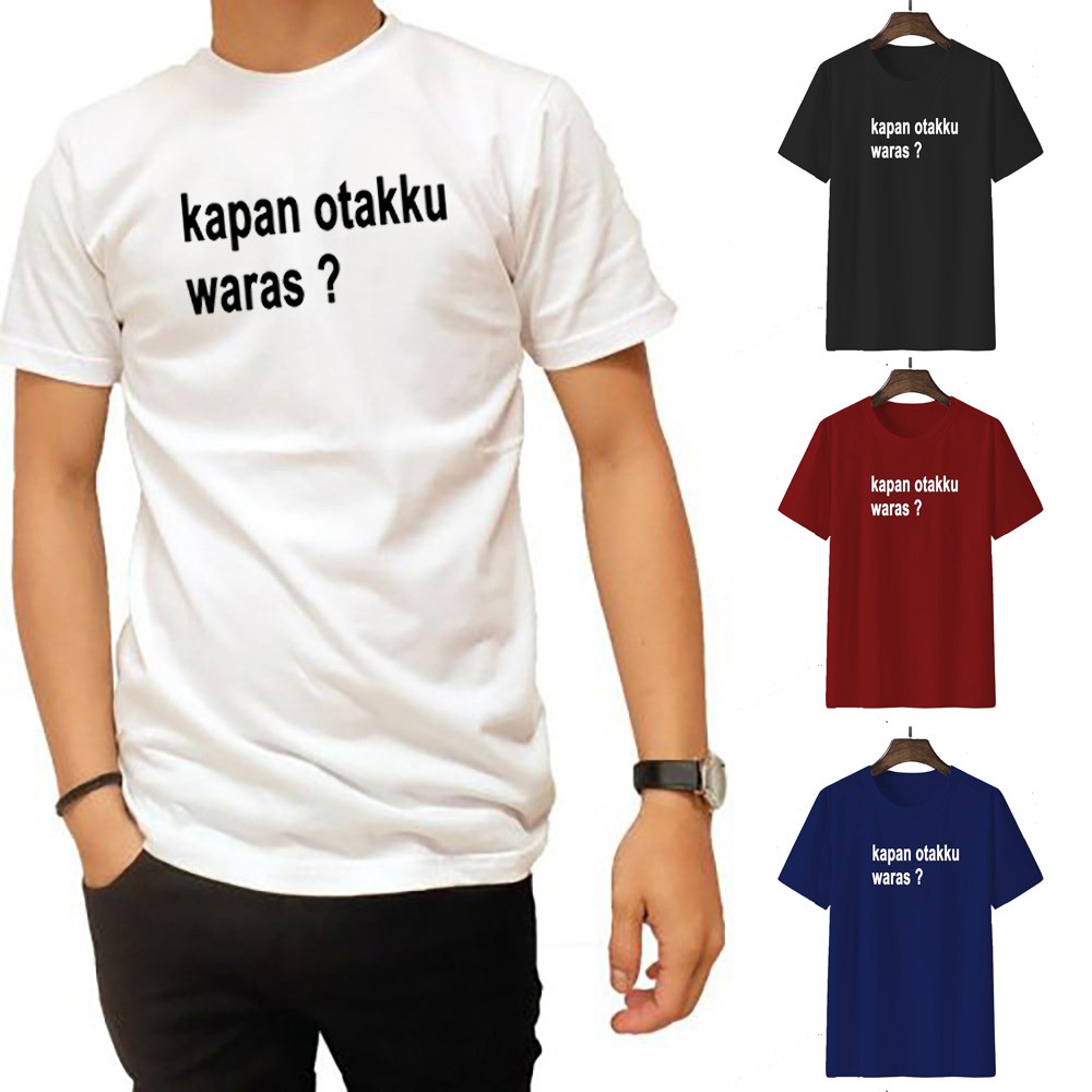 Kaos Distro Pria Cotton Combed 30s / Kaos Pria Lengan Pendek Cotton Combed 30s Bee58