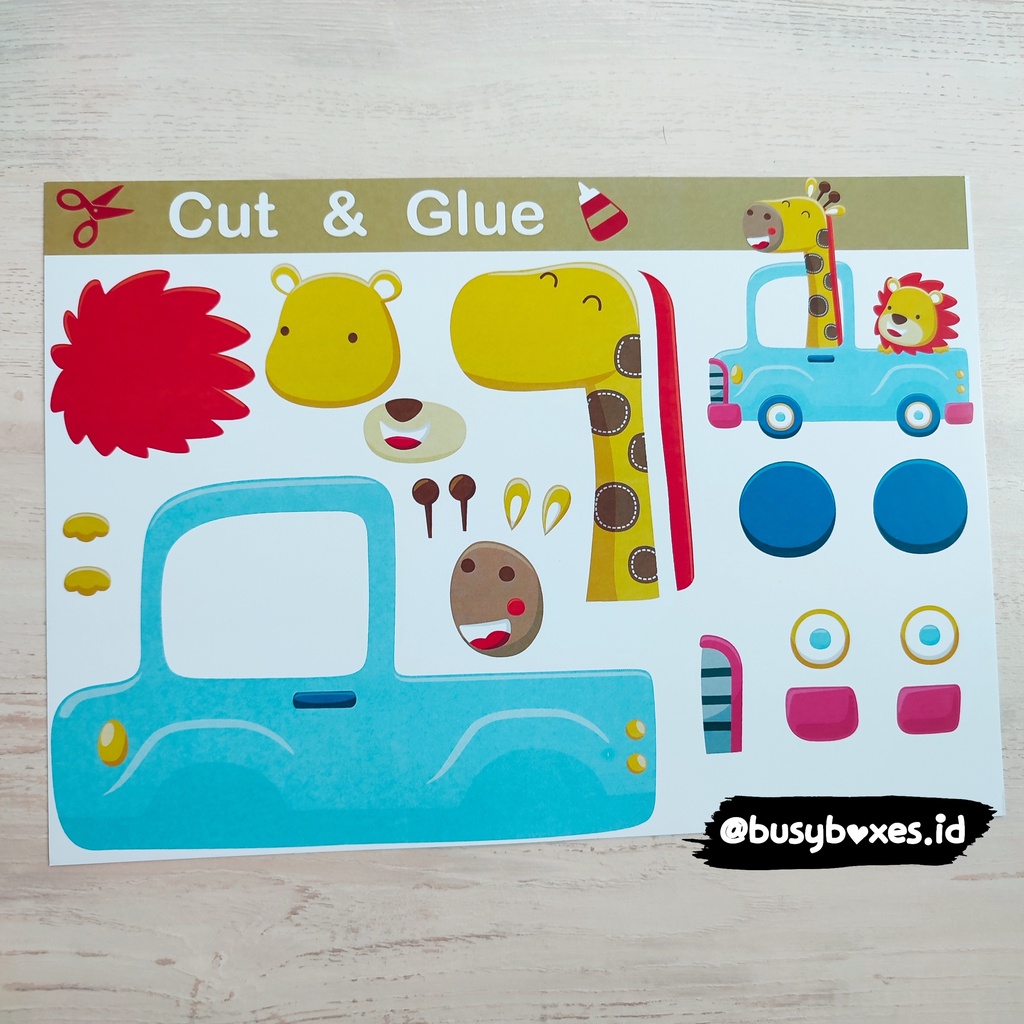 [busyboxes.id] Mainan Edukasi Aktivitas anak cut and glueseri holiday vol.2  aktivitas paud preachool mainan edukasi gunting tempel