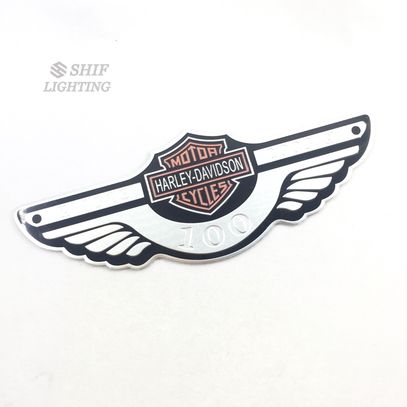 1x Stiker Emblem Badge Sticker Decal Aluminium Harley Davidson Motor