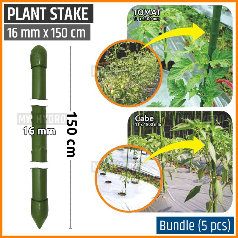 5 pcs Plant Stake / Ajir Tanaman - TAKIRON - 16 mm x 150 cm