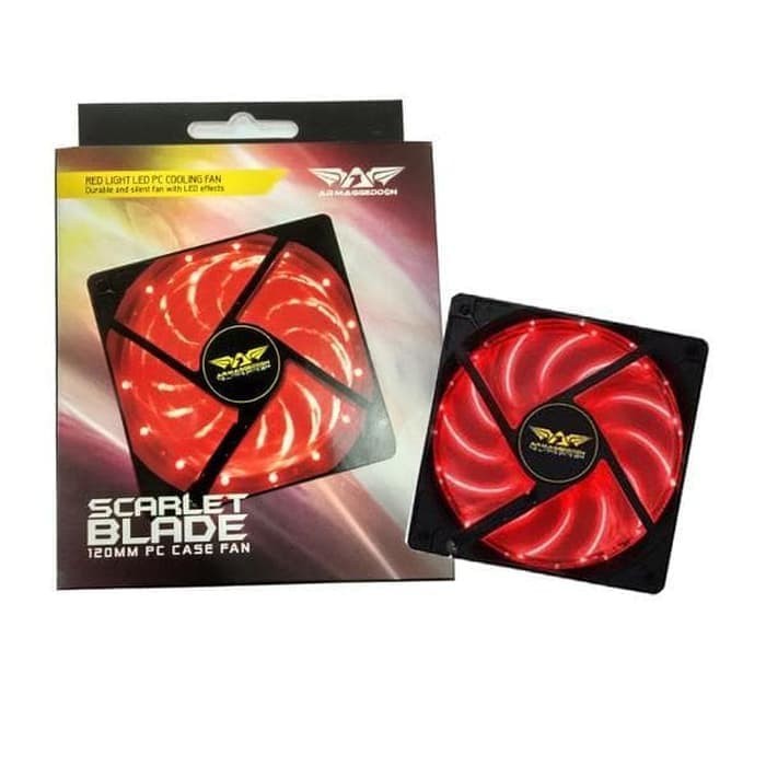 Promo Fan Casing Pc / Kipas Casing Armageddon Scarlet/ Azure Blade 12cm LED Baru