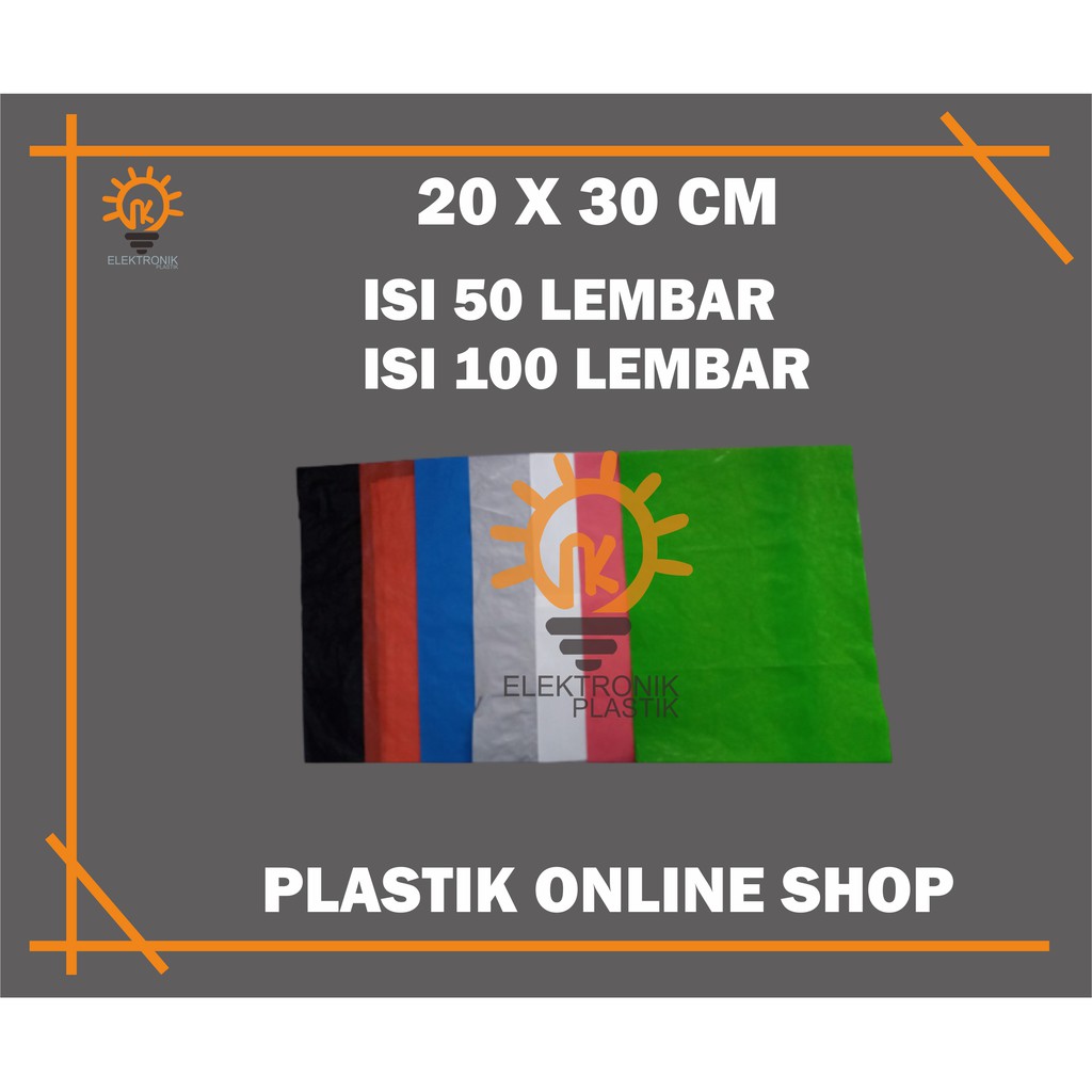 Plastik Packing Online Shop 20X30 / Kantong Plastik HD Tanpa Plong