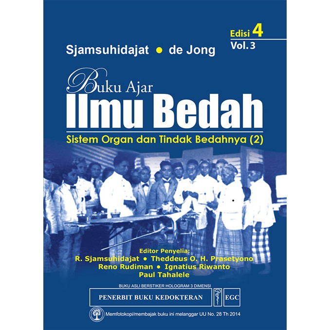 Buku Ajar Ilmu Bedah Vol. 3 Edisi 4 /PENERBIT EGC/ORIGINAL