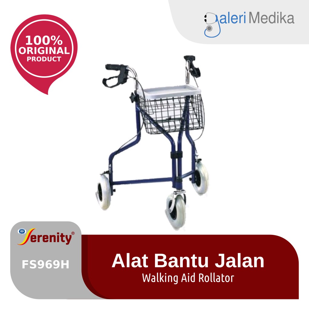 Serenity Walking Aid Rollator FS969H / FS 969 H / FS-969 H - Alat Bantu Jalan