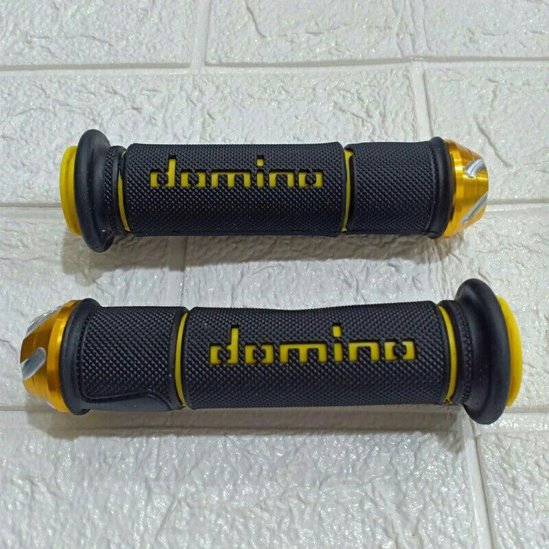 Handgrip Grip Domino Bintik Jalu CNC Stang /Hanfat motor Domino + plus Stang Full Cnc Motif Italy