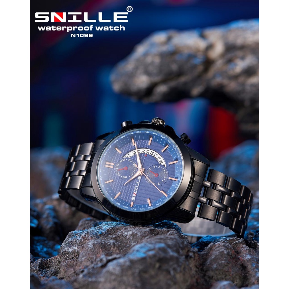 JAM TANGAN PRIA SNILLE ORIGINAL ANTI AIR RANTAI FASHION WATERPROOF