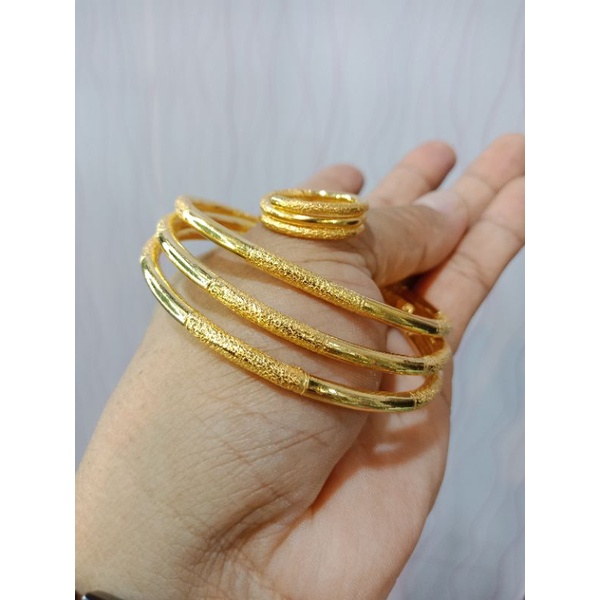 gelang set cincin emas penang