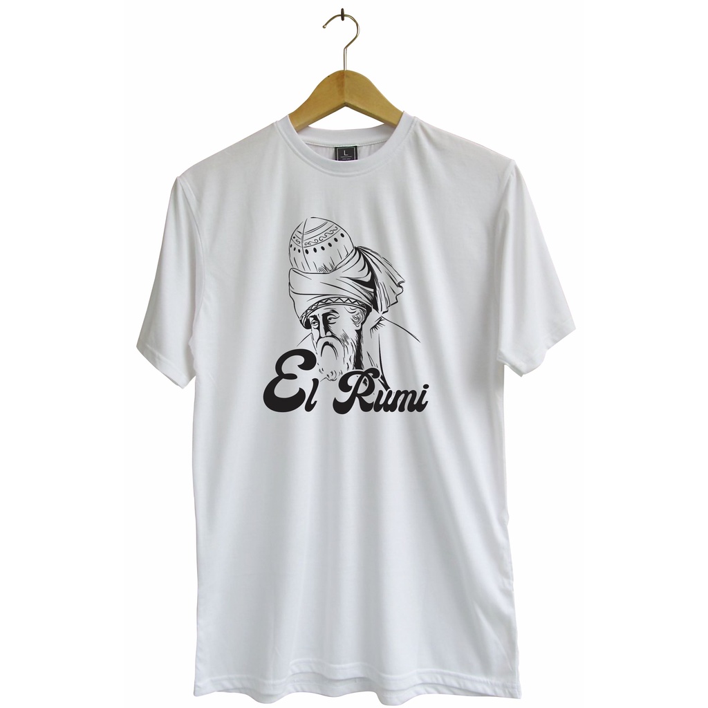 Kaos Rumi 2/ Kaos Distro Pria Wanita / Kaos muslim / Kaos Islami / Kaos Distro