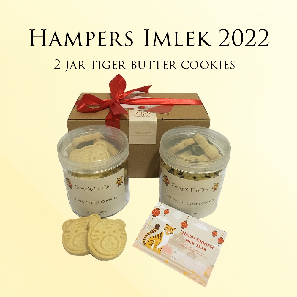 

Hampers Imlek 2022 - 2 Toples Tiger Butter Cookies - Hampers Imlek Cookies - Hampers Imlek Murah - CNY Hampers