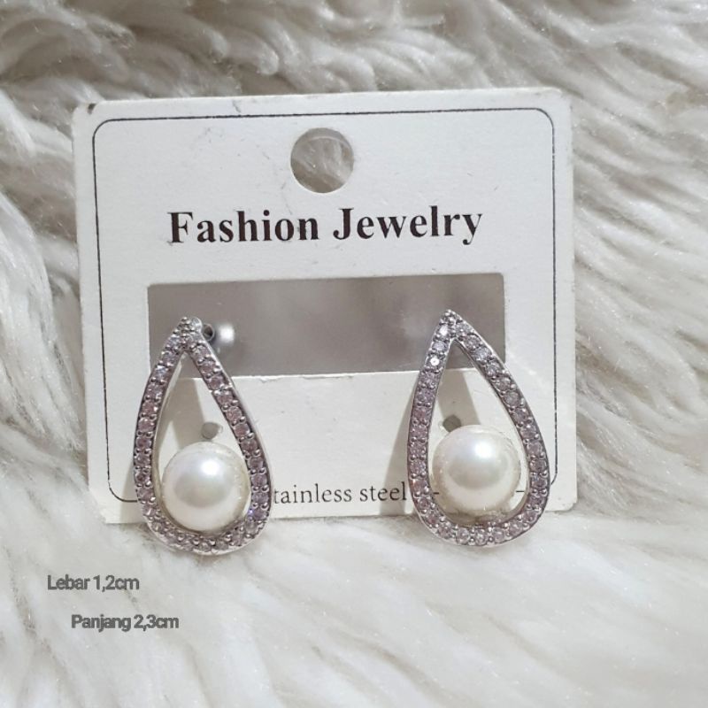 Anting Titanium asli Anti karat anti alergi Earring Stainless steel Premium Quality A01