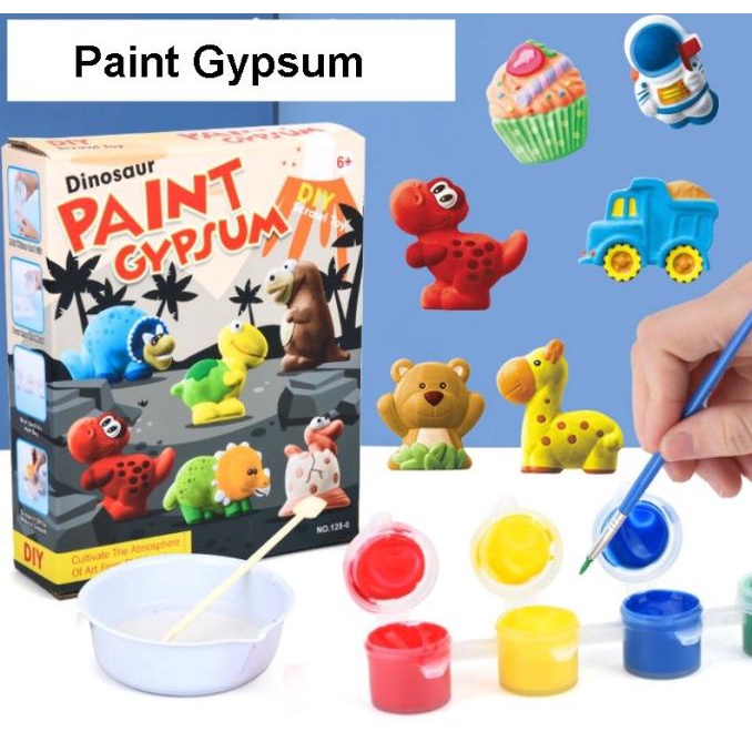 

Mainan DIY Prakarya Stone Painting Mewarnai Melukis 3D Paint Gypsum