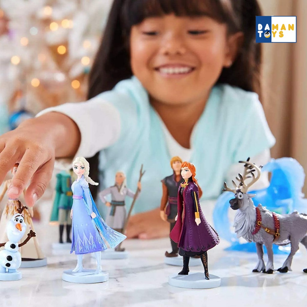 Frozen 2 Figure Set 10 Mainan Pajangan Miniatur Hiasan Topper Action Figure Frozen Elsa anna