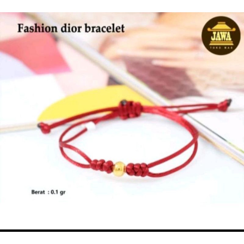 Gelang Tali Liontin Emas 10k//0,1gr "Semar Jawa"