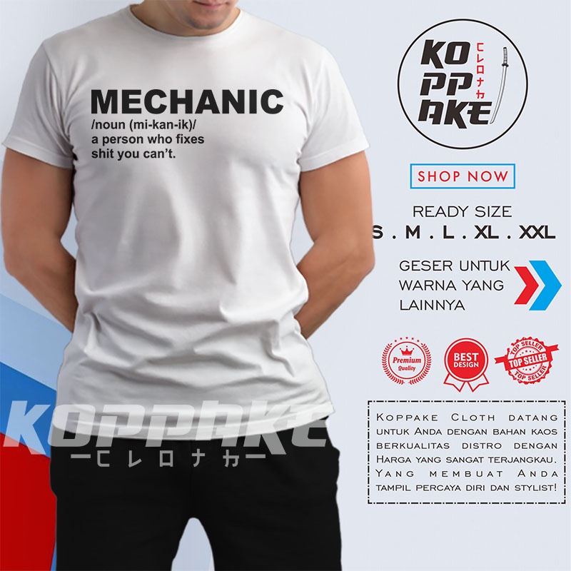 Kaos Mekanik Bengkel v3 Baju Otomotif