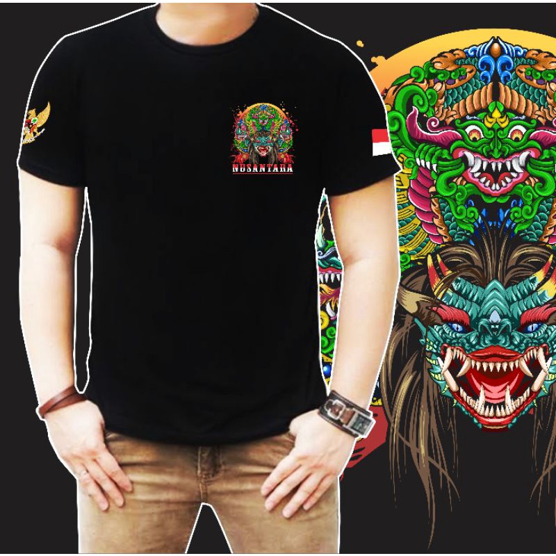 T-shirt kaos barong devil, simo barong Nusantara
