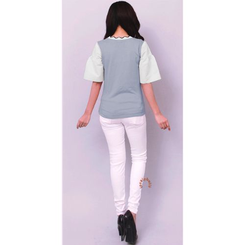 Lovelybutik - Baju Kaos Oblong Wanita Baju Distro S4nti Atasan Lengan Pendek Tumblr Tee Casual T-shirt Murah