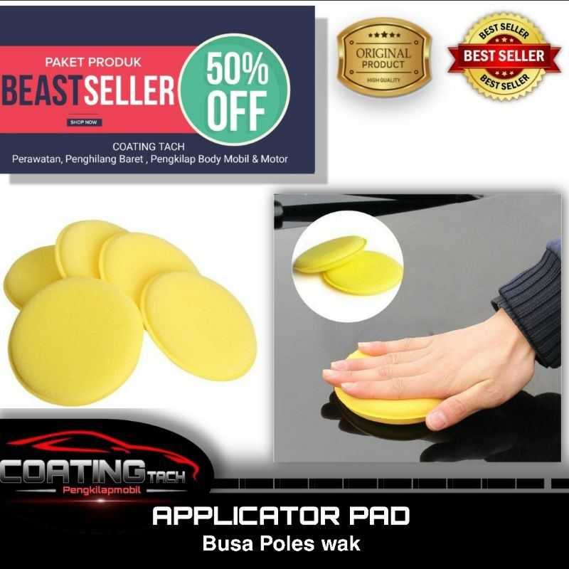 Spong Applicator pad / Busa wax Polis Compound / Poles Kompon Mobil&Motor