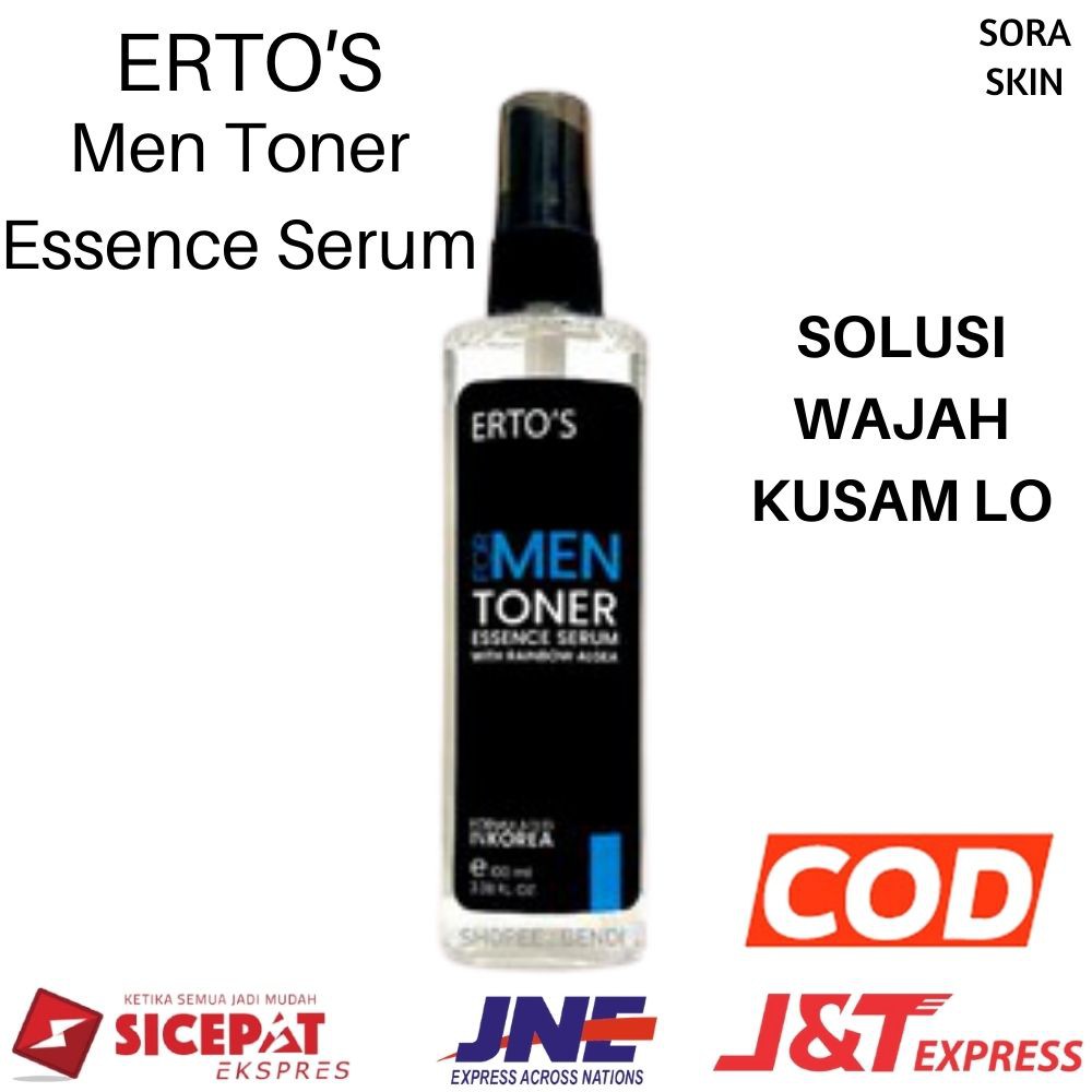 [BISA COD] Ertos Men Toner Essence Serum / Toner Pria / Toner Pria Anti Jerawat  Ertos Original BPOM