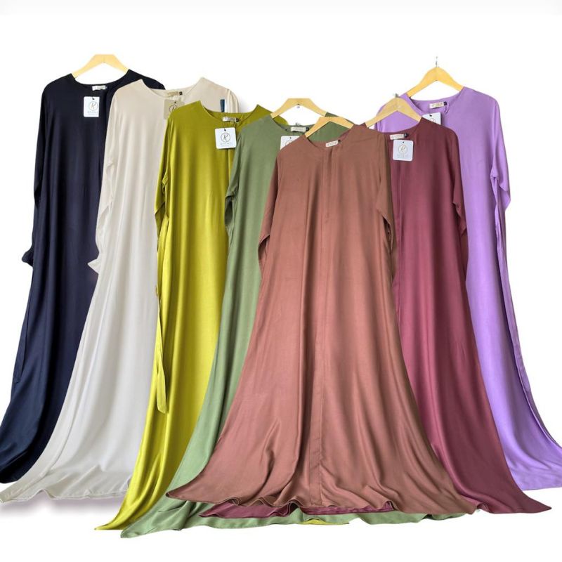 Jasmin gamis abaya polos katun rayon twill