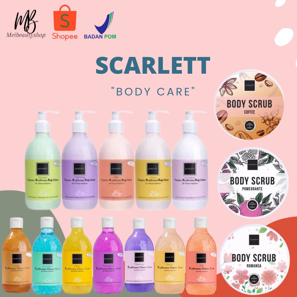 SCARLETT Whitening Lotion / Shower / Scrub / Facial Wash / Toner / Serum / Cream