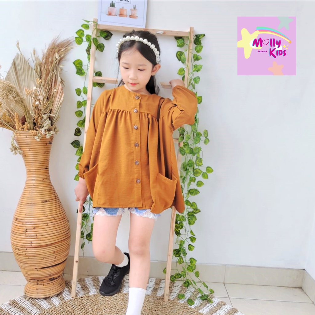 BLOUSE CLEO/BLOUSE ANAK WANITA/BLOUSE CRINKLE