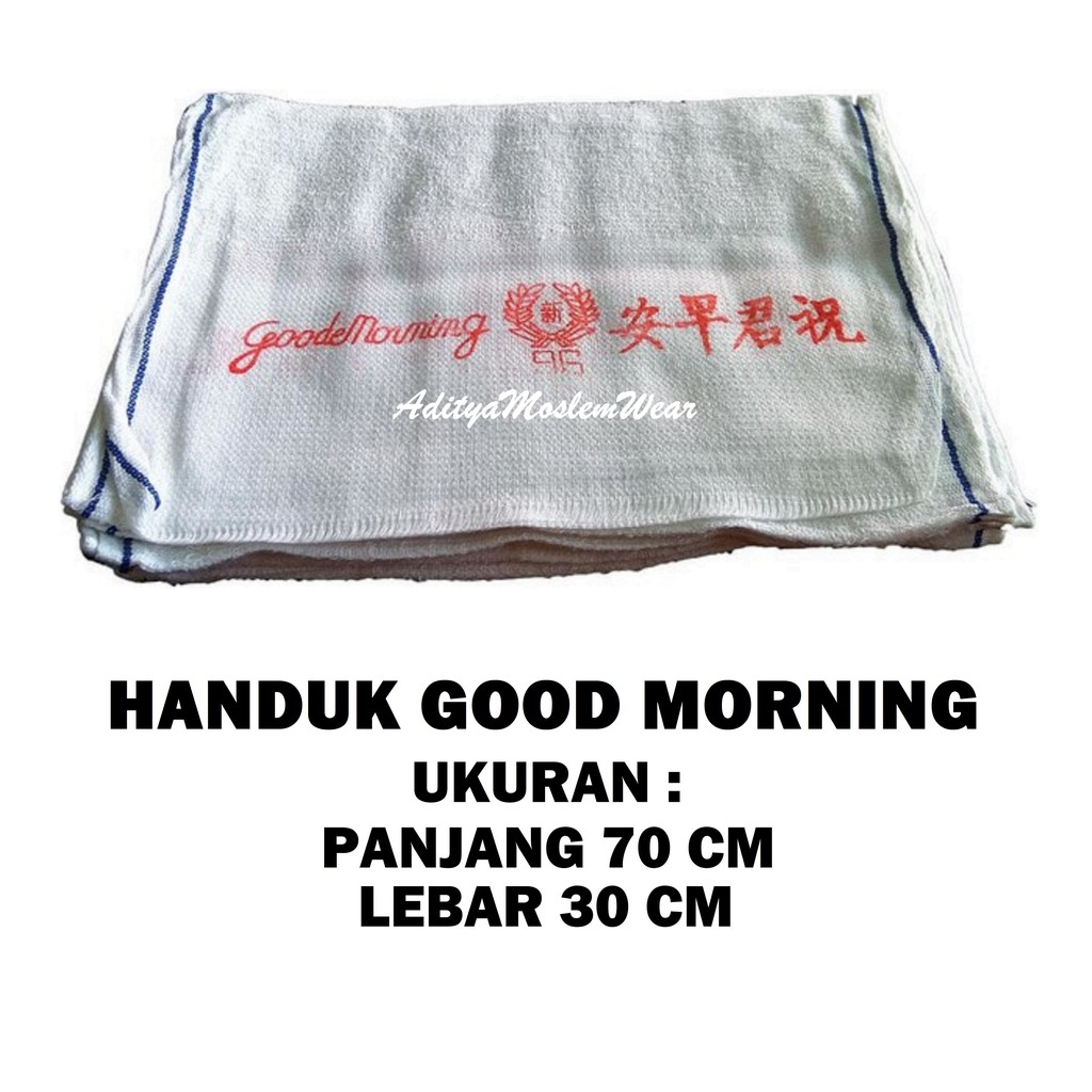 HANDUK GOOD MORNING 100% KATUN HANDUK WAJAH SALON OLAHRAGA SERBAGUNA