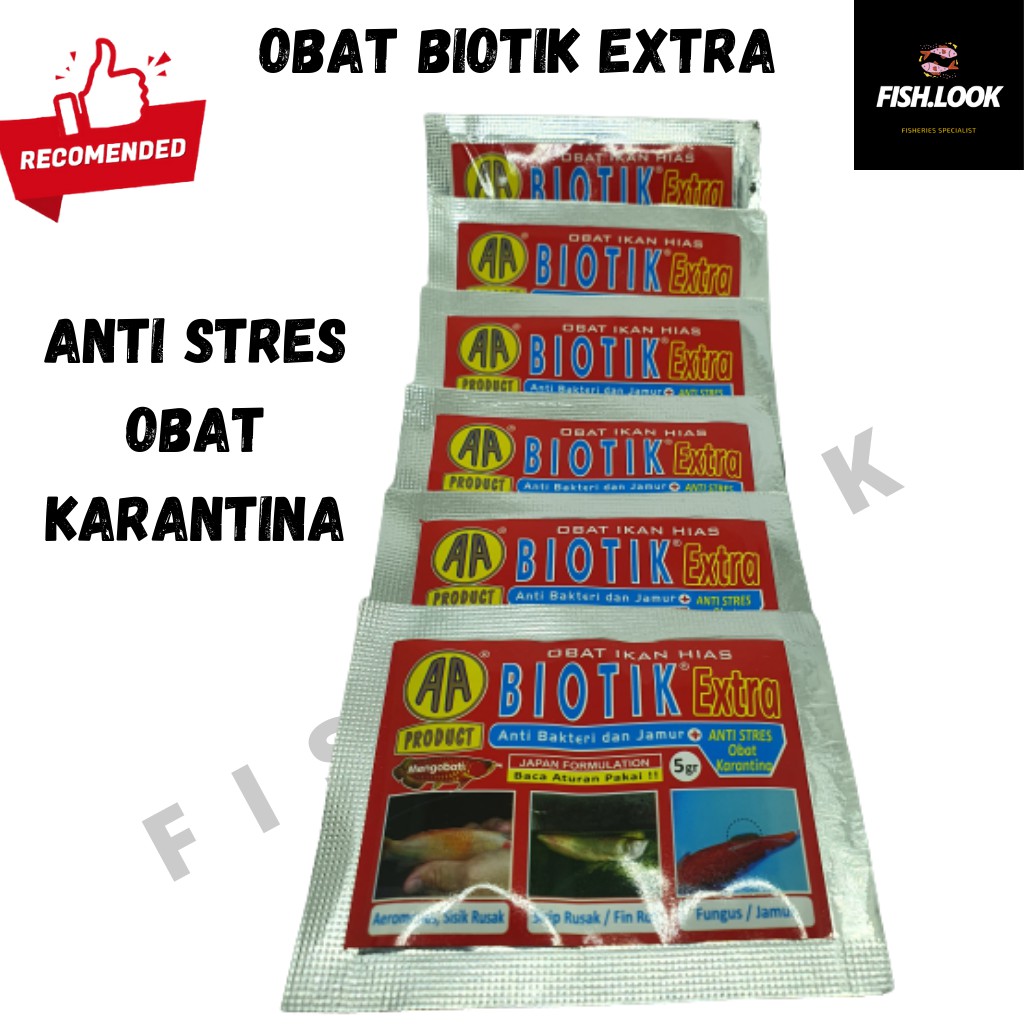 BIOTIK EXTRA obat ikan hias bakteri jamur dan anti stress (5gram)