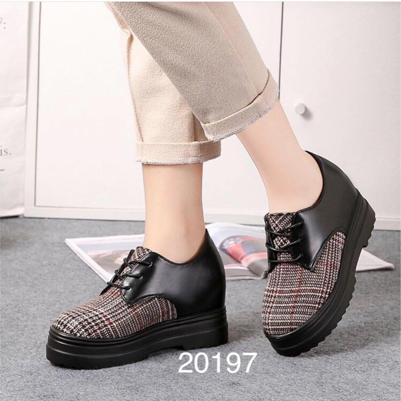 sneakers wedges 20197 tinggi 7cm sepatus sendal wanita import realpict