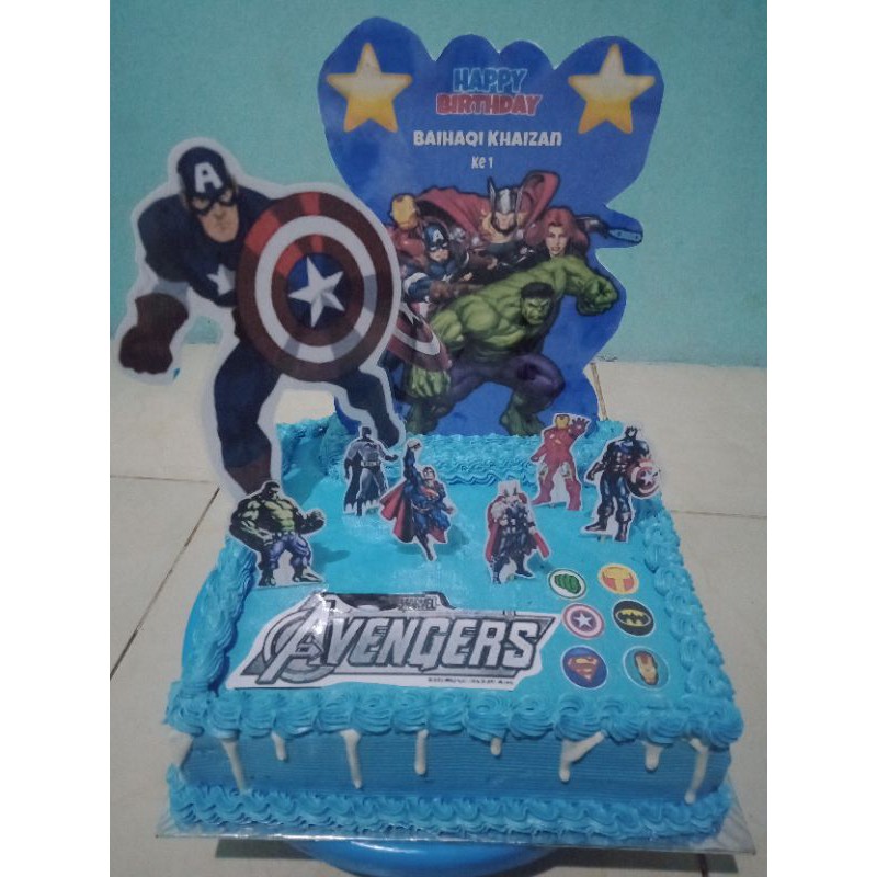 

kue ulang tahun capten america ukuran 22cm