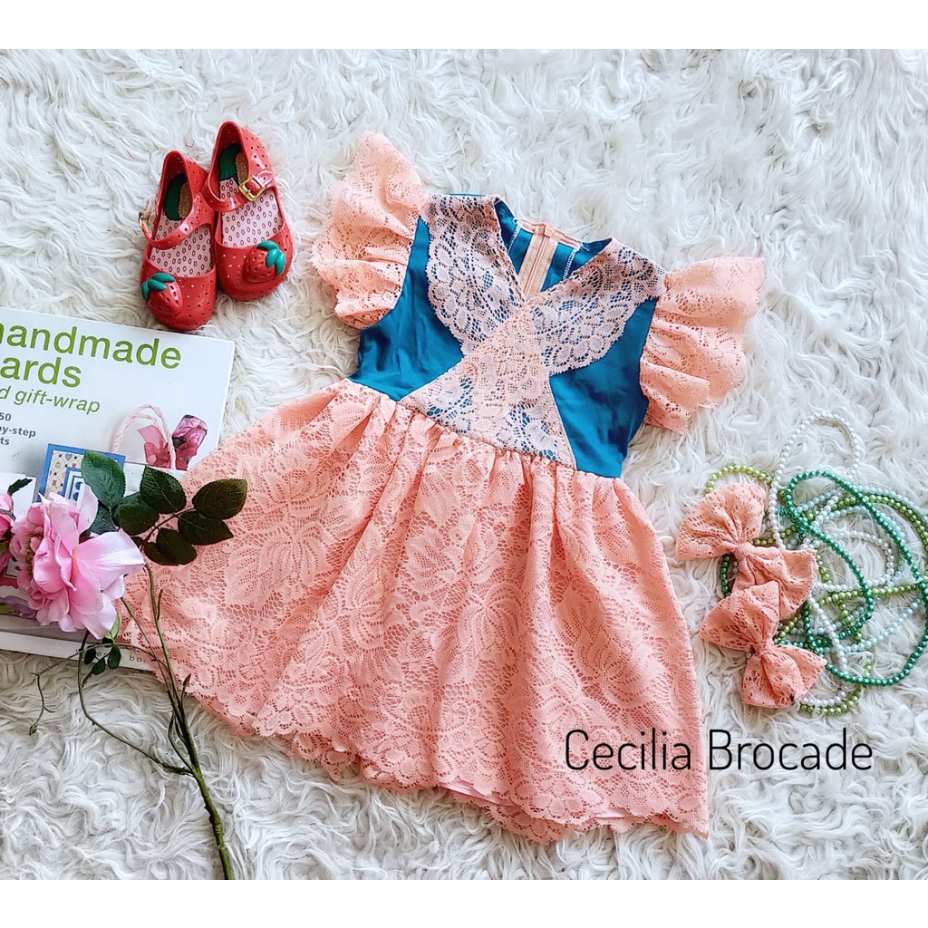 Dress Cecilia Anak Unik/Gaun Pesta/Dress Anak